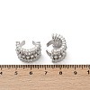 C-Shaped Brass Micro Pave Clear Cubic Zirconia Cuff Earrings EJEW-Z111-02P-5