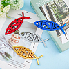 SUPERFINDINGS 4Pcs 4 Colors ABS Plastic Car Stickers AJEW-FH0003-02-5