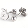 Tarnish Resistant 201 Stainless Steel Barbell Cartilage Earrings EJEW-R147-23-3