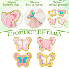 8Pcs 4 Colors Embroidery Style Cloth Iron on/Sew on Patches PATC-FG0002-17-4