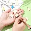 DIY Rhombus/Triangle/Oval Natural Poplar Wood Pendant Dangle Earring Making Kits DIY-YW0010-47-5