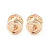 Rack Plating Flat Round Brass Hoop Earrings EJEW-S241-02G-1