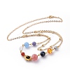 Universe Galaxy The Nine Planets Guardian Star Double Layer Necklaces NJEW-JN02552-3