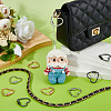 9Pcs 3 Colors Alloy Heart-shaped Locking Carabiner Clasps FIND-DC0005-45-5