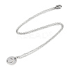 Non-Tarnish 201 Stainless Steel Initial Pendants Necklaces LS-NJEW-S069-TN507-C-1