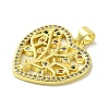 Brass Micro Pave Cubic Zirconia Pendants KK-Z042-21G-02-2