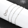 Anti-Tarnish Rhodium Plated Sterling Silver Necklaces X-STER-M034-32B-3