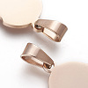 304 Stainless Steel Split Pendants STAS-F214-01RG-3