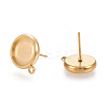 Ion Plating(IP) 304 Stainless Steel Stud Earring Findings X-STAS-K202-04D-G-1