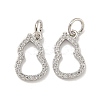 Brass Micro Pave Cubic Zirconia Pendants KK-L075-015P-1