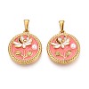 304 Stainless Steel & Enamel & ABS Imitation Pearl Pendants STAS-T072-87B-G-1