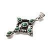 Dyed Synthetic Malachite Pendants STAS-R140-05AS-02-2