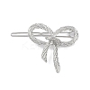 Bowknot Alloy Hair Barrettes AJEW-A056-03B-P-2