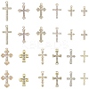 24Pcs 12 Styles Alloy Crystal Rhinestone Pendants FIND-SC0010-80-1