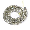 Anti-Tarnish Electroplate Glass Imitation Jade Beads Strands EGLA-T029-6mm-13B-2