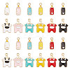 48Pcs 12 Style Alloy Enamel Pendants ENAM-AR0001-38-1