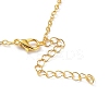 Alloy with Clear Cubic Zirconia Pendant Necklace for Women LS-NJEW-G107-02G-3