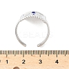 304 Stainless Steel Rhinestone Cuff Rings RJEW-S626-09P-3
