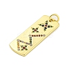 Real 18K Gold Plated Brass Micro Pave Cubic Zirconia Pendants KK-R159-06A-G-2