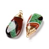 Natural Brazilian Agate Pendants PALLOY-JF01324-02-5