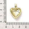 Rack Plating Brass Micro Pave Clear Cubic Zirconia Pendants KK-M276-05G-3