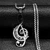 Non-Tarnish 201 Stainless Steel Pendant Necklaces PW-WG85057-01-1