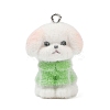 Animal Theme Flocky Opaque Resin Pendants RESI-H042-01P-02-1