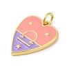 Brass Enamel Pendants KK-Z077-01G-03-2