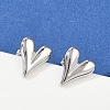 Non-Tarnish 304 Stainless Steel Heart Stud Earrings for Women LS-EJEW-F300-09P-3