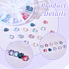 150Pcs 10 Colors Transparent Spray Painted Glass Beads GLAA-HY0001-15-4