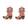 Rack Plating Alloy Enamel Pendants ENAM-N056-384KCG-02-1