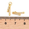 Brass Micro Pave Cubic Zirconia Charms KK-F927-20G-3