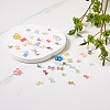 1 Box 195Pcs 21 Colors 3D Butterfly Resin Cabochons MRMJ-PJ0001-04-4