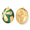 304 Stainless Steel Enamel Pendants STAS-E040-10G-03-1