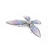 Bling Resin Butterfly Brooch Pin with Crystal Rhinestone LS-JEWB-P016-04P-03-4