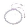 Flat Round Synthetic Blue Lace Agate Beads Braided Bead Bracelets BJEW-JB13247-01-2