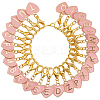 26Pcs Heart with Letter A~Z Alloy Enamel Charm Locking Stitch Marker HJEW-SC00138-5