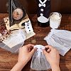 2 Sets 2 Style Organza & Cloth Bride and Groom Wine Bottle Cover AJEW-CA0002-44-3