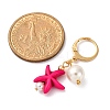 Starfish Synthetic Turquoise Pendant Decoration HJEW-TA00345-4