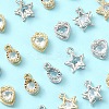 60Pcs 6 STYLES Alloy Charms ZIRC-YW0001-22-2