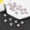 SHEGRACE Brass Pave Cubic Zirconia Horse Eye Connector Charms XGRQ2O565-436C-P-4