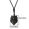 Natural Obsidian Pendant Necklace for Men PW-WG33725-02-1