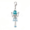 Fairy Glass Pearl Beads Pendant Decorations HJEW-JM02009-4