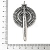 304 Stainless Steel Big Pendants STAS-V008-09AS-3