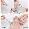 2Pcs 304 Stainless Steel Macrame Pouch Necklace Making for Gemstone Nuggets NJEW-BBC0001-27B-6