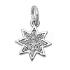 Brass Micro Pave Clear Cubic Zirconia Charms KK-T030-LA844-1X3-1