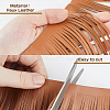 2M PU Imitation Leather Tassel Lace Trims SRIB-FH0001-05-3