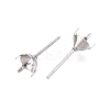 Non-Tarnish 316 Surgical Stainless Steel Stud Earring Setting STAS-S117-023B-2