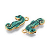 Ion Plating(IP) 304 Stainless Steel Enamel Pendants STAS-N114-15B-G-2