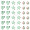 150Pcs Crackle Opaque Acrylic Beads OACR-YW0004-50-2